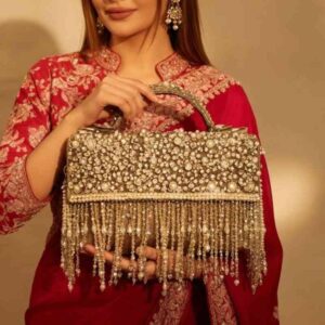 handmade crystal clutch bag